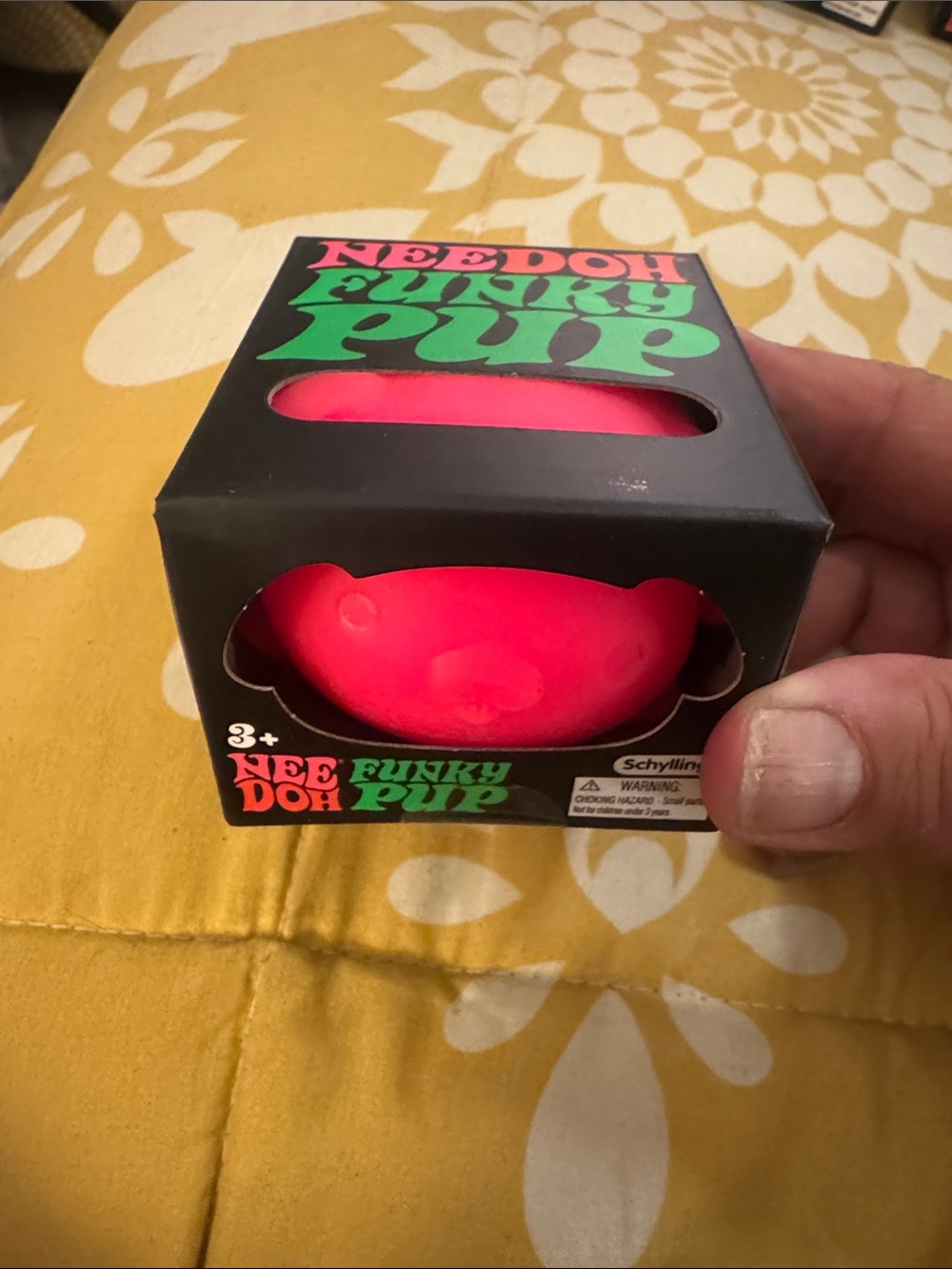 Nee Doh Funky Pup Squeeze Toy - Bright Pink